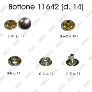 11642 BOTTONE A PRESSIONE D. 14 OTTONE